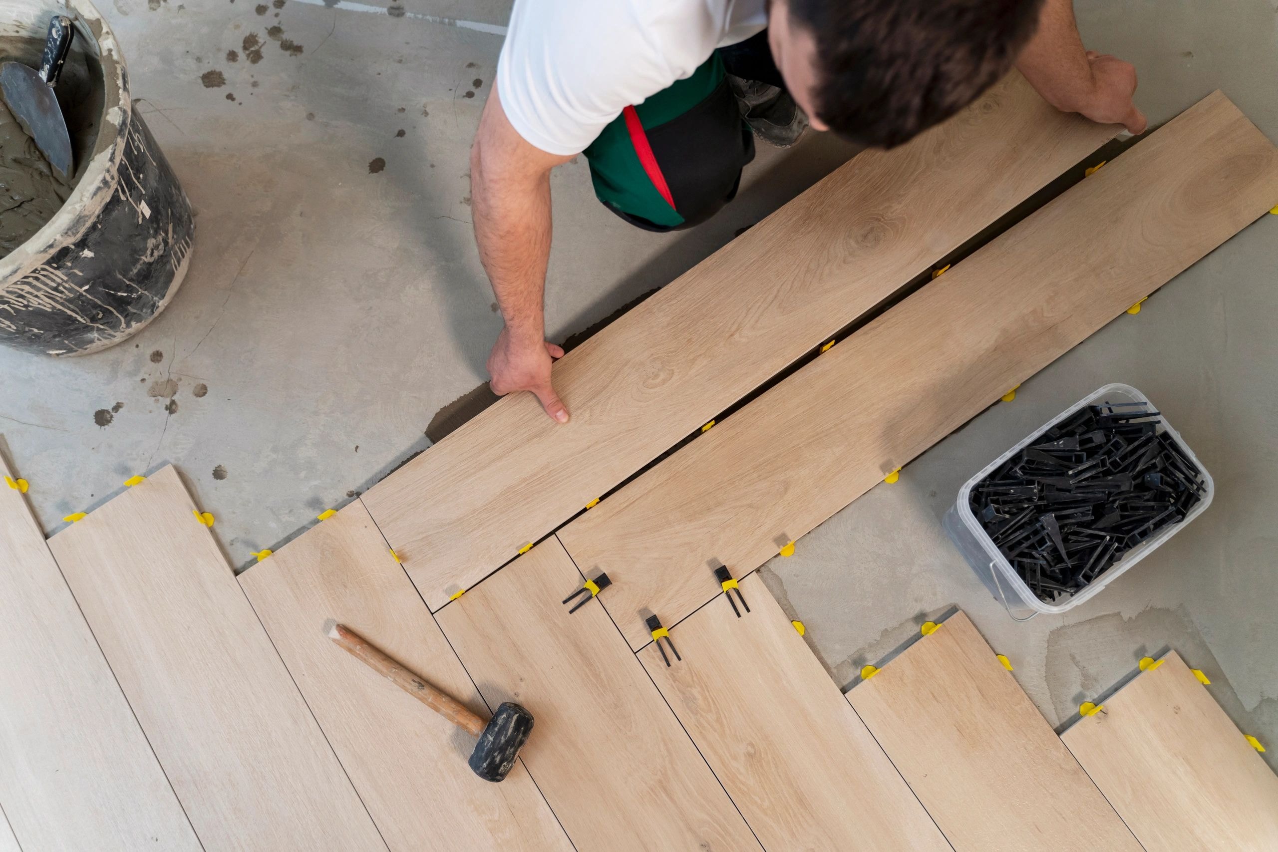 Professional hardwood floor deep cleaning