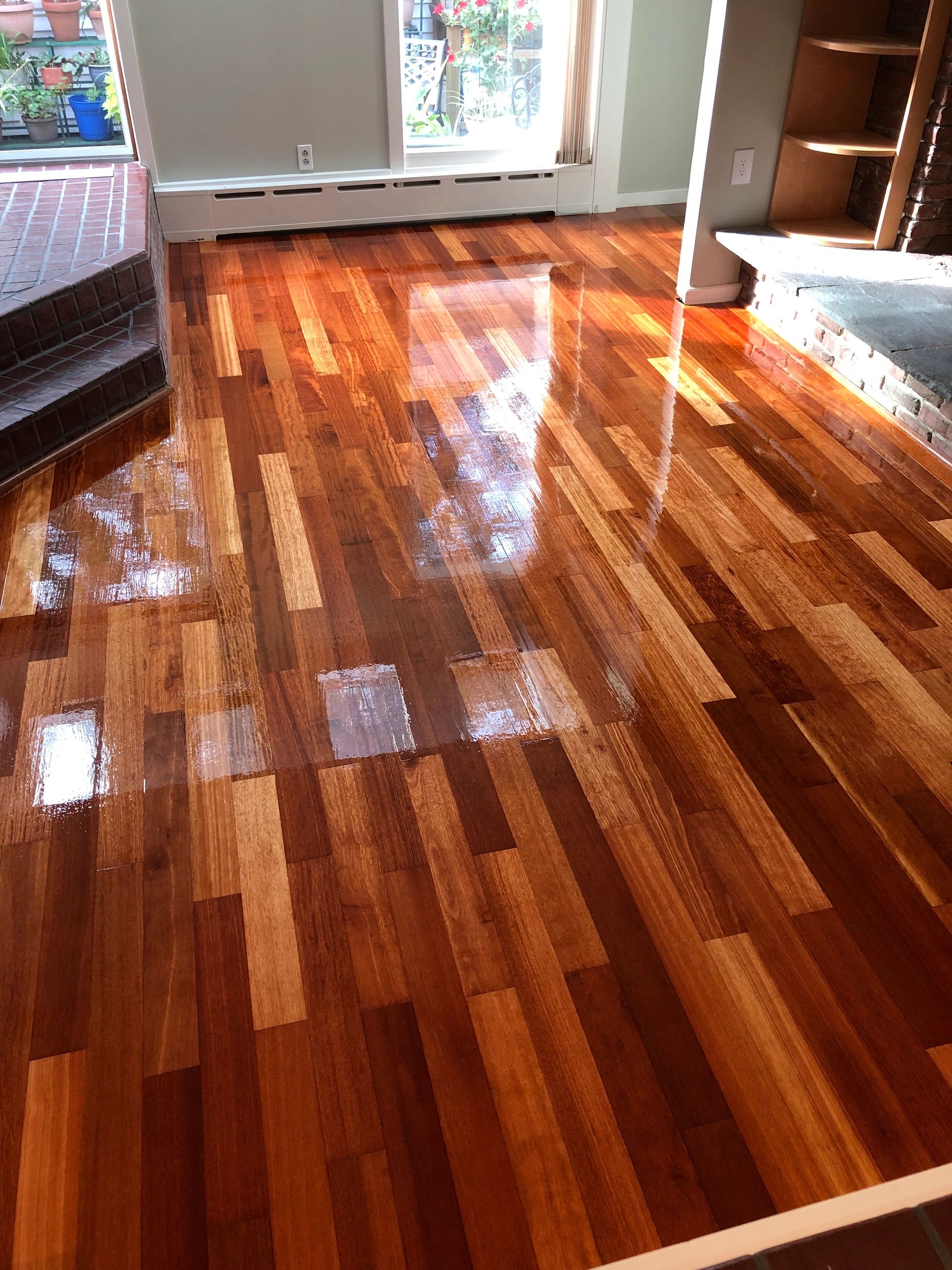 Herringbone hardwood floor