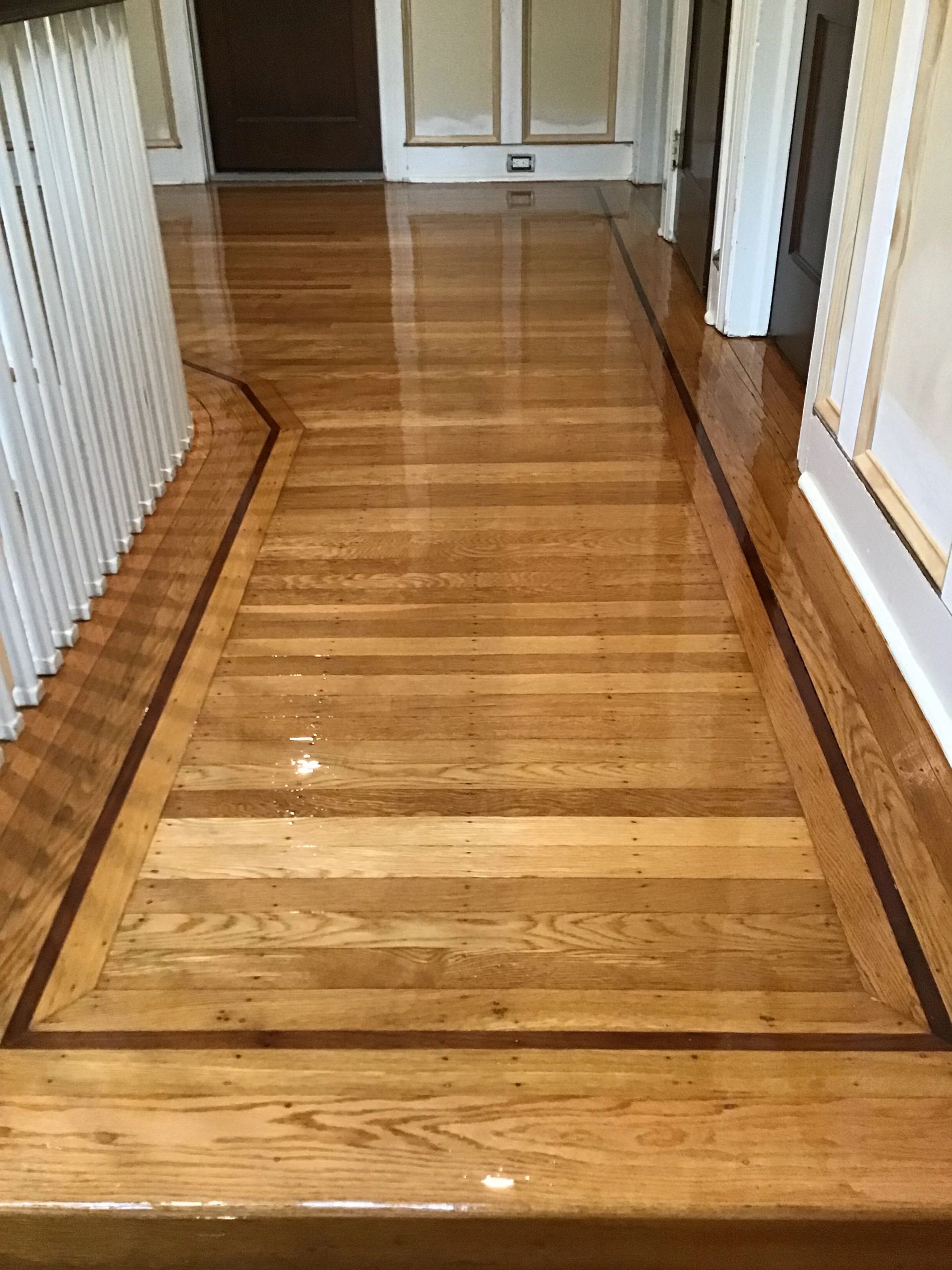 Hardwood floor hallway